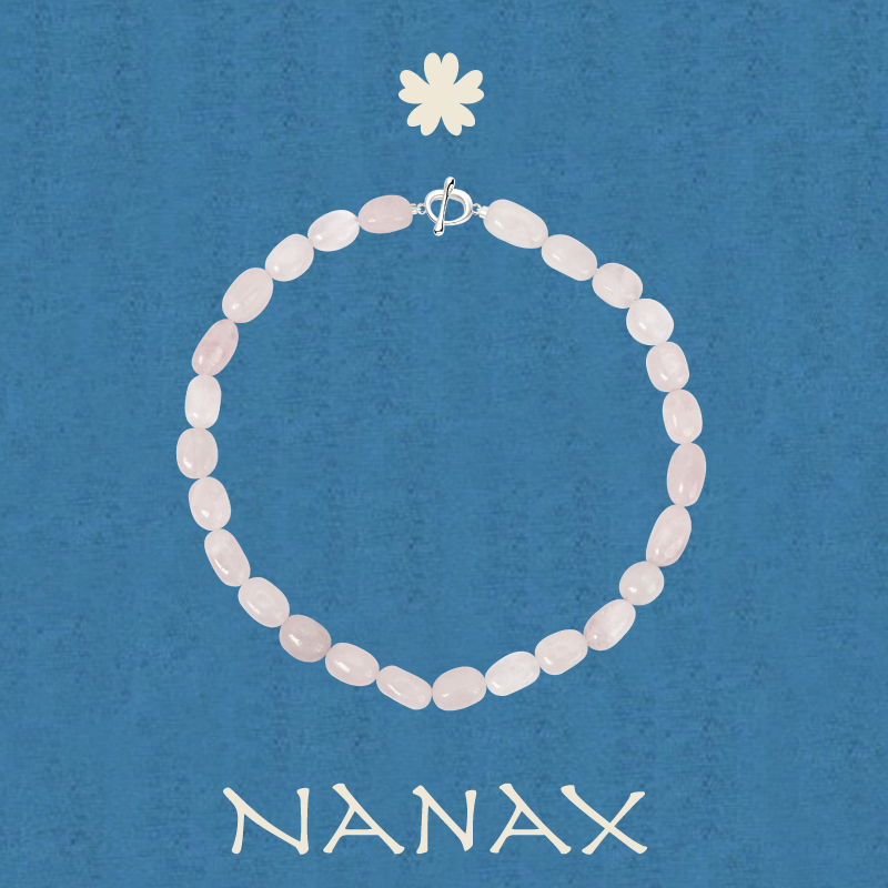 NanaX粉荔啵啵项链铜镀金ot扣