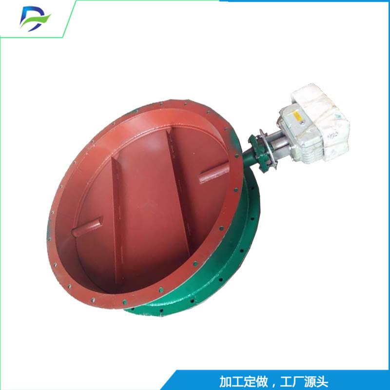 供应通风蝶阀碳钢通风蝶阀管道配套DN200圆口法兰通风蝶阀