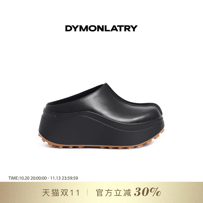 DYMONLATRY 女士外穿拖鞋 运动厚底百搭穆勒拖鞋子女