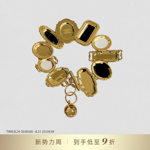 DYMONLATRY珐琅装饰摩登餐盘手链