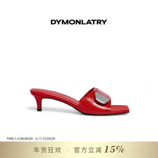 DYMONLATRY 2025新款女士凉鞋细跟时尚凉拖鞋外穿高跟拖鞋