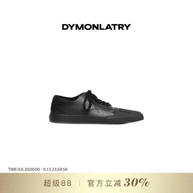 DYMONLATRY 2025设计师新款女士休闲板鞋 未来尖头系带牛皮板鞋