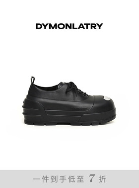 DYMONLATRY设计师系带圆头厚底鞋 户外机能金属装饰休闲鞋