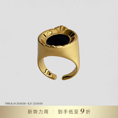 DYMONLATRY经典珐琅餐盘开口戒指