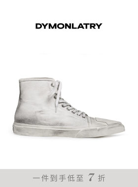 DYMONLATYR帆布鞋高帮板鞋系带