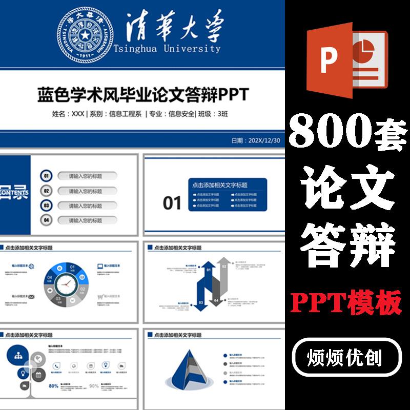 ppt模板毕业论文答辩开题报告高级感简约学术风大学生本科研究生