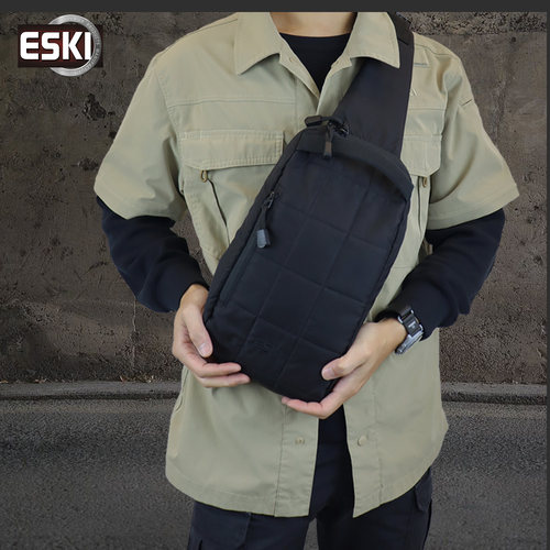 ESKI爱斯战术多功能运动斜挎通勤包户外单肩包胸包EDC随身便携包