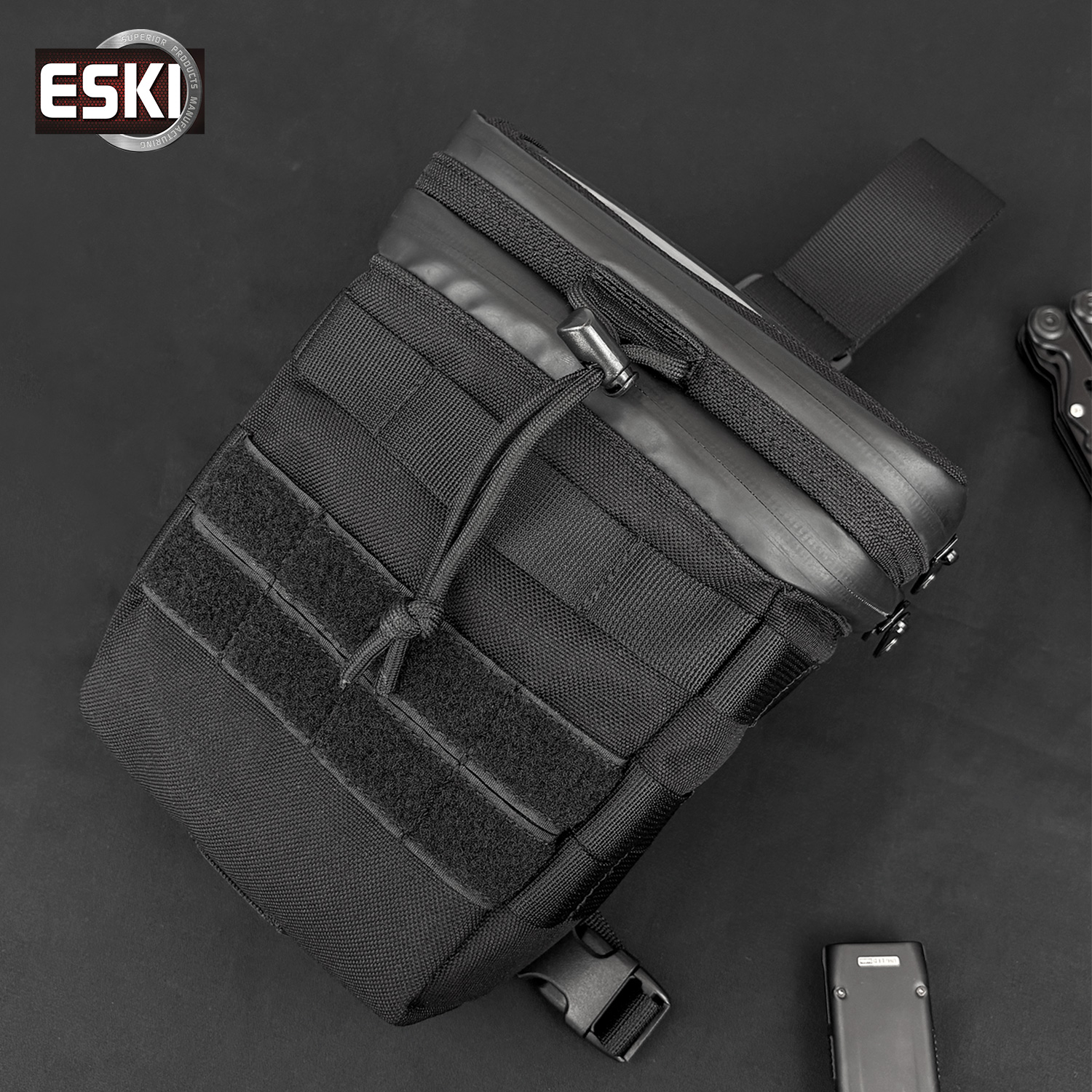 ESKI爱斯 腿挂式户外装备包登山露营腿包战术救援挂包组合可拆卸