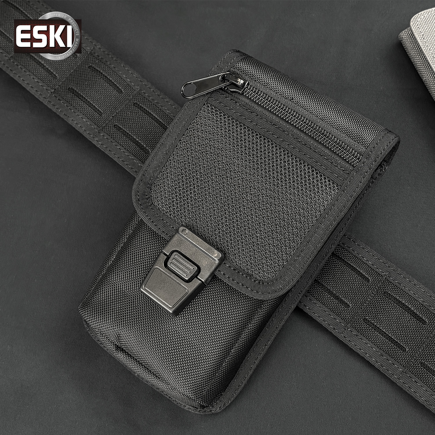 ESKI爱斯战术穿皮带手机包卡包保护套尼龙包防水耐磨执勤挂腰包