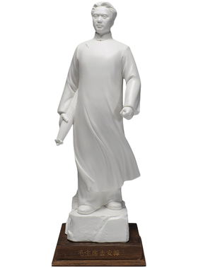 摆件微美毛主席去安源瓷像收藏