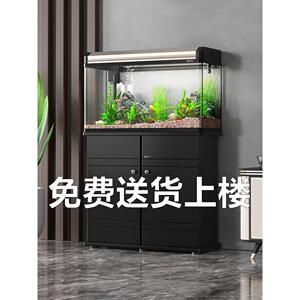 免费上楼博宇金鱼缸超白玻璃家用客厅大型生态过滤一体水族箱新款