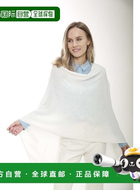 自营in2Cashmere Long Elegant Poncho Top - white 美国奥莱直发