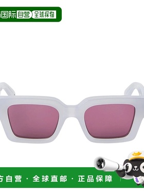 自营 off-white灰白色维吉尔方形太阳镜-酒红色 美国奥莱直发