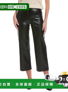 自营Kobi Halperin Bronte Croc长裤-黑色 美国奥莱直发直筒裤