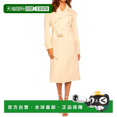 自营susana monacoClassic Trench Coat In Belgian Creme 美国奥