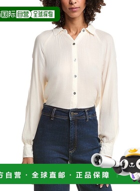 自营Bella Dahl Flowy Raglan Sleeve Shirt - white 美国奥莱直