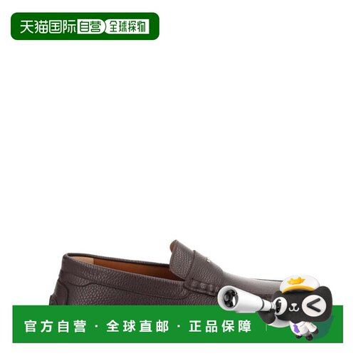 自营ballyDriver Pilot Brown Calf Leather Loafers - black 美