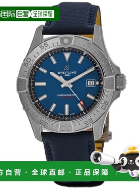 自营Breitling Avenger Automatic 42 Blue Dial Leather Strap M