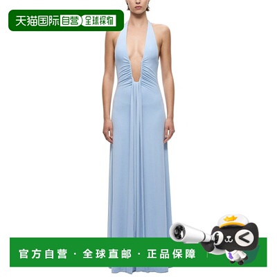 自营Misha 'jennifer'cupro连衣裙-蓝色 美国奥莱直发
