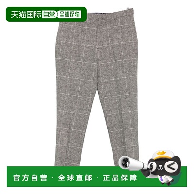 自营circolo 1901Slim Fit Checkered Trousers - grey 美国奥莱