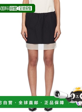 1h可退 香港直邮潮奢 Kijun 女士 黑色 Sheer Layered 短裙 25SSW