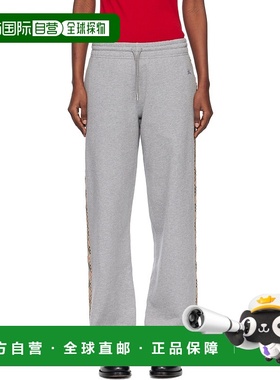 1h可退 香港直邮潮奢 Burberry 巴宝莉 女士 灰色 Check Trim Cot