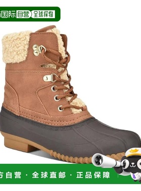 自营Tommy Hilfiger Rainah Women's Brown Round Toe Ankle Duck