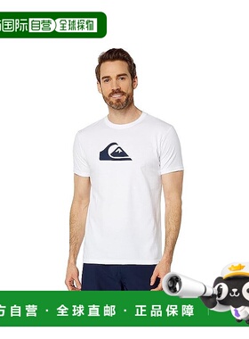 自营 Quiksilver T恤男式白色棉质复合标志短袖套头衫FTS217-白色