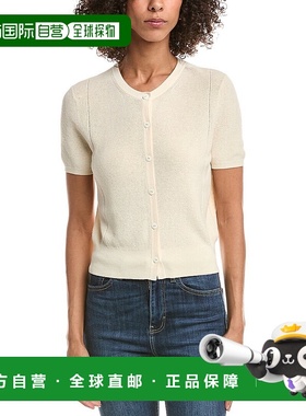 自营rag & bone碎骨Dina亚麻混纺开衫-白色 美国奥莱直发针织衫