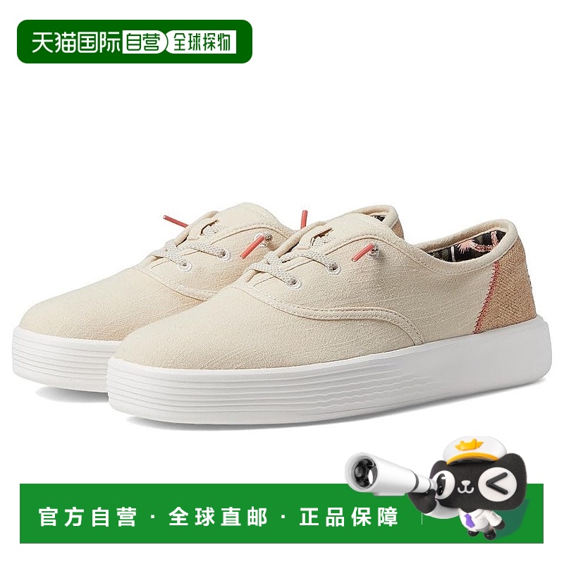 自营 Hey Dude Conway Craft亚麻运动鞋女式灰色滑套休闲鞋JOBB03
