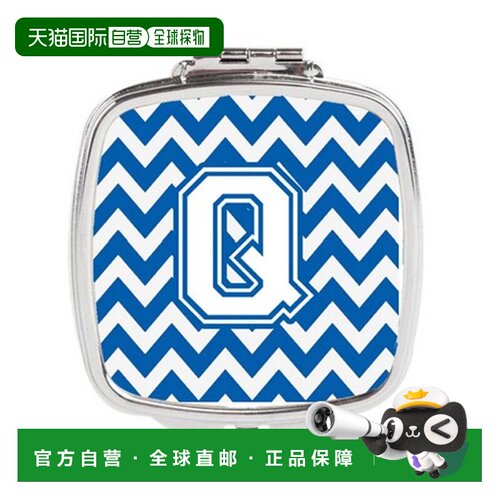 自营Carolines Treasures CJ1045-QSCM 字母 Q 雪佛龙蓝白小正品