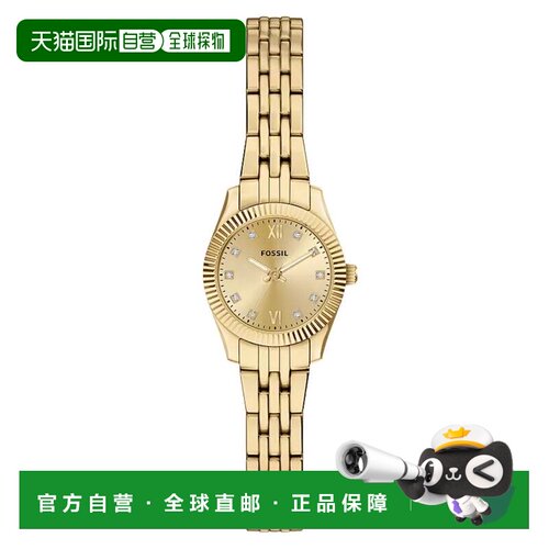 自营Fossil Women's Scarlette Mini Gold Dial Watch - gold 美