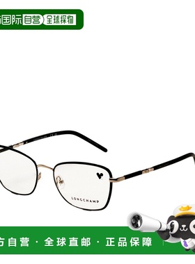 自营Longchamp Women's 53 mm Gold Opticals - gold black 美国