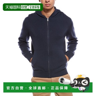 自营Vince Blue Modern Full Zip Wool-Blend Hoodie - blue 美国