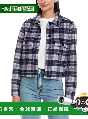 自营tyler boe Mallory Plaid Jacket - purple 美国奥莱直发外套
