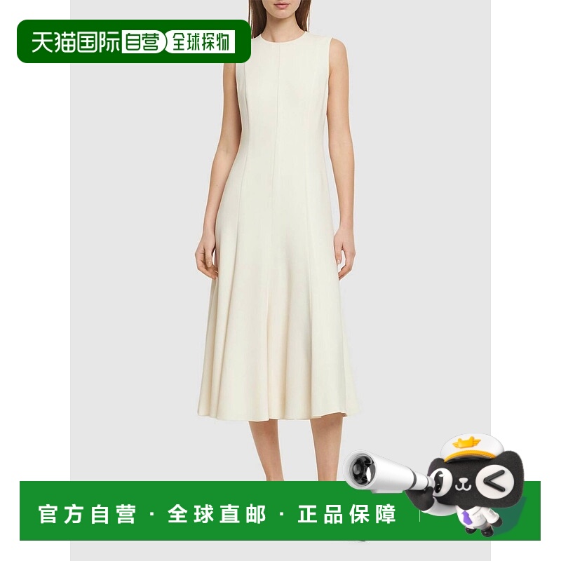 自营theorySleeveless Crepe Midi Dress In Rice - rice 美国奥