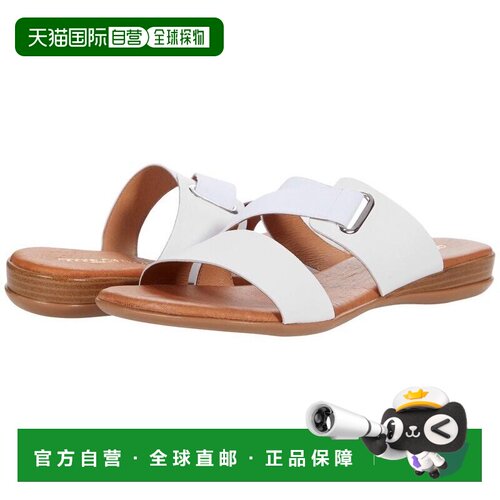 自营Andre Assous Alima女式白色皮革滑盖凉鞋JOBB280-白色 美国