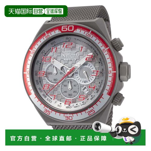 自营Invicta Men's Racing 50毫米石英手表IN-47904-silver 美国