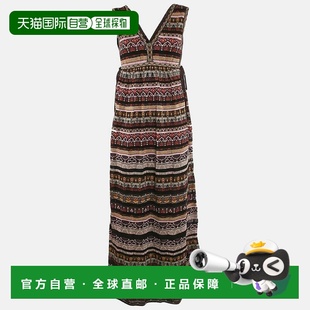 自营M Missoni Black/pink Stripe Lurex Knit Sleeveless Maxi D