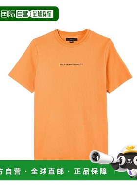 自营 cult of individuality短袖圆领T恤“石木厂”标志-橙色 美
