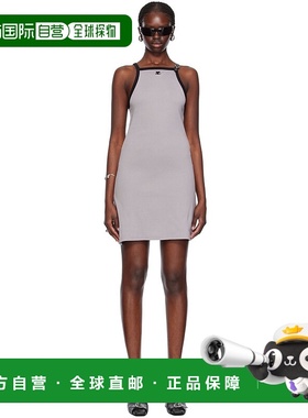 1h可退 香港直邮潮奢 Courreges 女士 灰色针扣连衣裙 124JRO364J