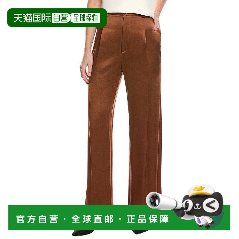 自营LAPOINTE Organic Silk Relaxed Pant - brown 美国奥莱直发