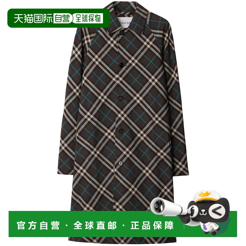 1h可退 香港直邮潮奢 Burberry 巴宝莉 男士 長袖格紋風衣 809184