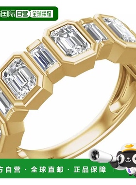 自营 pompeii32.00 克拉祖母绿切割结婚戒指 周年纪念戒指 14k 实