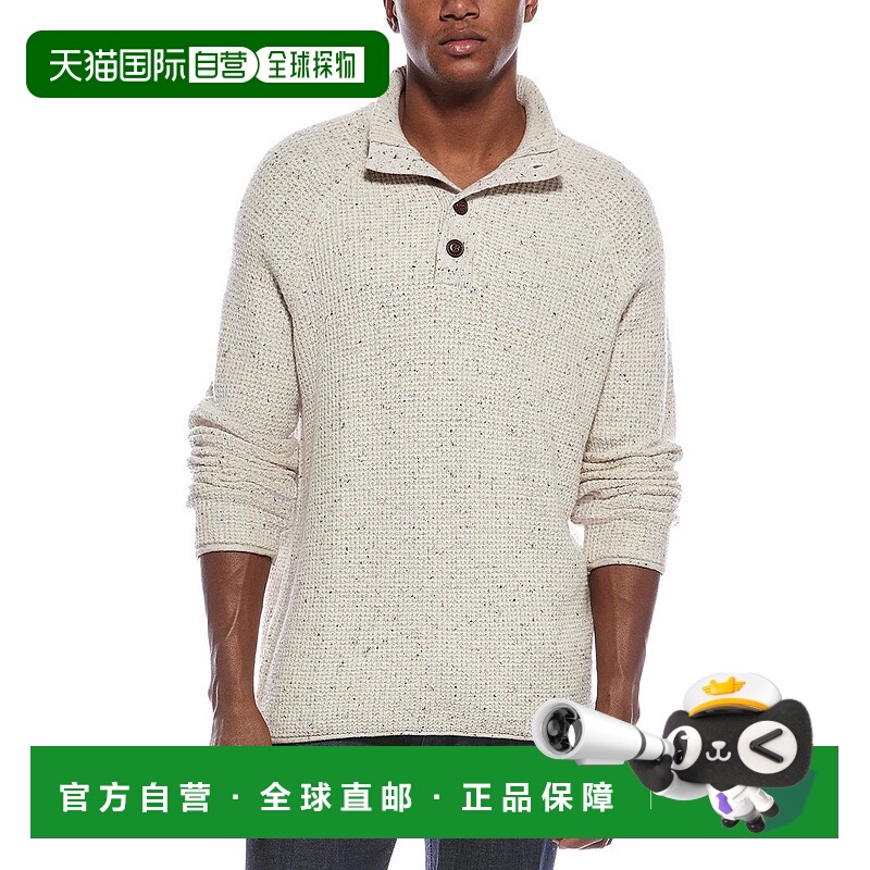 自营WEATHERPROOF VINTAGE Waffle Knit Mock Neck Sweater - whi