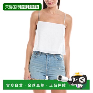 白色 Air方领亚麻混纺背心 美国奥莱直发性感吊带 Onia 自营