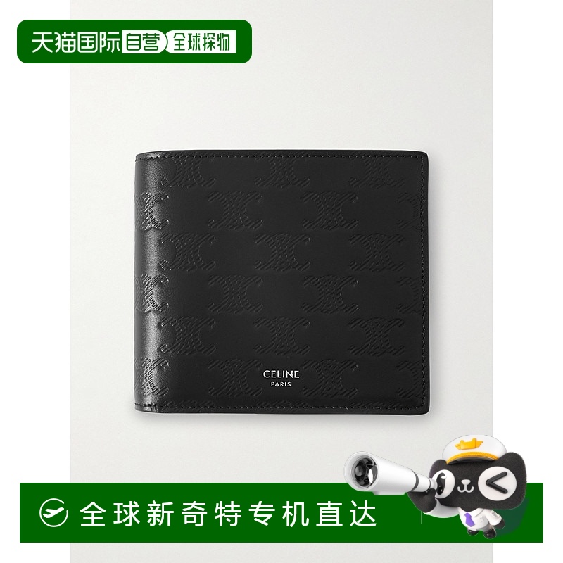 香港直邮潮奢 Celine 思琳 男士 Triomphe Logo-Debossed Leather