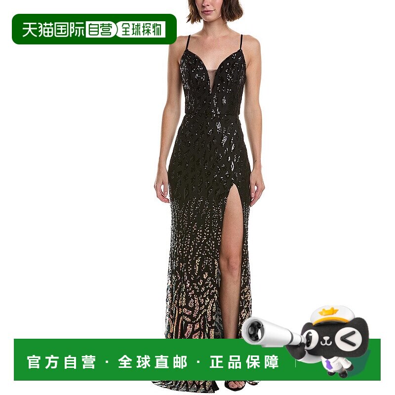 自营Issue New York Sequin Gown - black 美国奥莱直发
