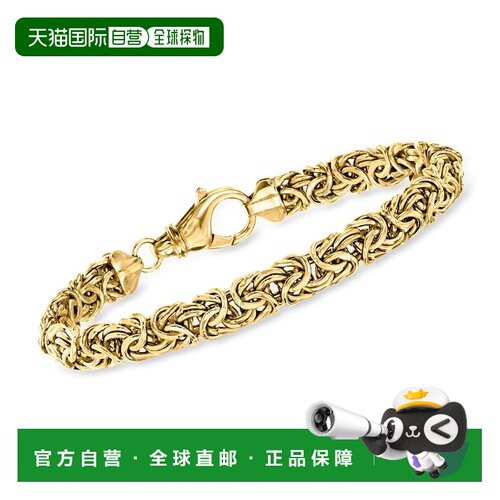 自营Ross-Simons 18kt Gold Over Sterling Silver Small Byzanti