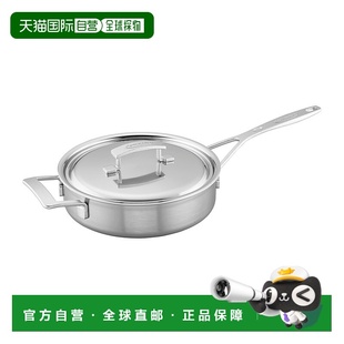 自营 Demeyere Industry 5 层 3 夸脱不锈钢炒锅，带手柄 美国奥